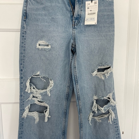 Zara NWT high rise full length jeans - Picture 4 of 5